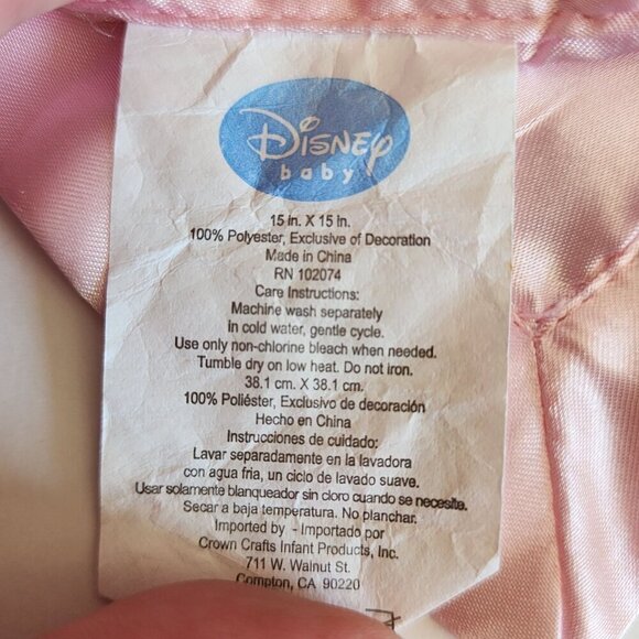 Disney Baby Winnie the Pooh pink plush lovey security blanket butterfly flower - Picture 4 of 6